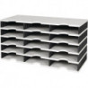 Casier de tri Trio 15 compartiments H363xl723xP331 mm polystyrène gris/noir STYR