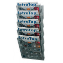 Porte-prospectus mural 5 compartiments au format A4 plastique gris transparent H