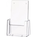 Porte-prospectus de table 1/3 DIN A4/C6 long plastique transparent autonome HELIT