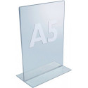 Présentoir de comptoir DIN A5 acrylique transparent autonome