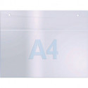 Porte-prospectus mural DIN A4 transversal acrylique transparent