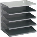 Poste de tri 5 comp. H330xl360xP250 mm tôle d’acier gris clair, RAL 7035 DURABLE