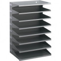 Poste de tri 8 comp. H540xl360xP250 mm tôle d’acier gris clair RAL 7035 DURABLE