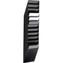Porte-prospectus H1115xl240xP135 mm nombre de casiers 12 A4 portrait polystyrène noir DURABLE