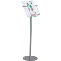 Présentoir de brochures H880xl235 mm argent Format A4