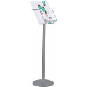 Présentoir de brochures H880xl235 mm argent Format A4