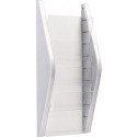 Porte-prospectus H540xl280xP80 mm DIN A4 portrait argent HELIT