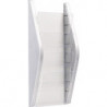 Porte-prospectus H540xl280xP80 mm DIN A4 portrait argent HELIT