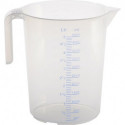 Pichet doseur 5000 ml polypropylène transparent D203xH257 mm poignée ouverte HÜN