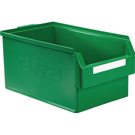 Boîte de rangement à ouverture frontale L500xl300xH250 mm PE vert KAPPES