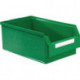 Boîte de rangement à ouverture frontale L500xl300xH200 mm PE vert KAPPES