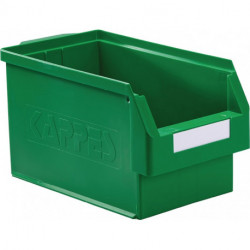 Boîte de rangement à ouverture frontale L350xl200xH200 mm PE vert KAPPES