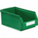 Boîte de rangement à ouverture frontale L350xl200xH150 mm PE vert KAPPES