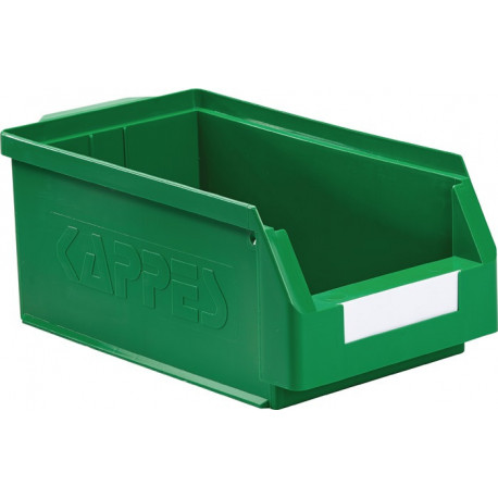 Boîte de rangement à ouverture frontale L350xl200xH150 mm PE vert KAPPES