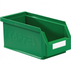 Boîte de rangement à ouverture frontale L290xl140xH130 mm PE vert KAPPES