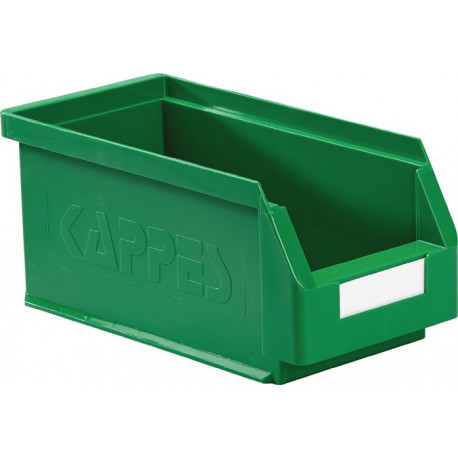 Boîte de rangement à ouverture frontale L290xl140xH130 mm PE vert KAPPES