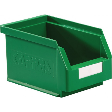 Boîte de rangement à ouverture frontale L230xl140xH130 mm PE vert KAPPES
