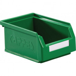Boîte de rangement à ouverture frontale L160xl105xH75 mm PE vert KAPPES