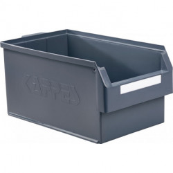 Boîte de rangement à ouverture frontale L500xl300xH250 mm PE gris KAPPES