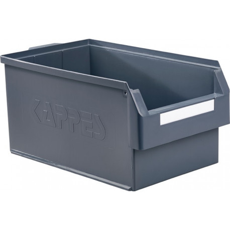 Boîte de rangement à ouverture frontale L500xl300xH250 mm PE gris KAPPES