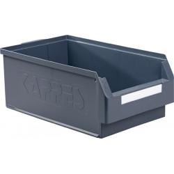 Boîte de rangement à ouverture frontale L500xl300xH200 mm PE gris KAPPES