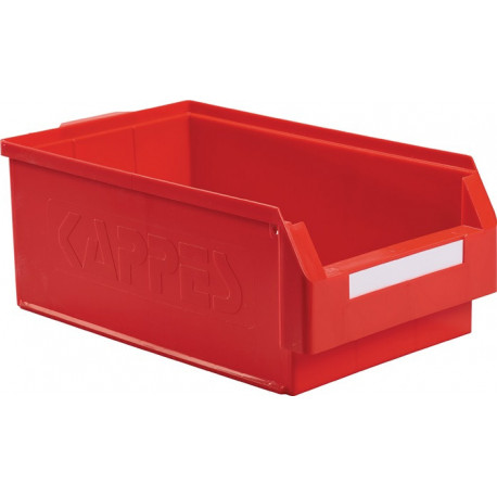 Boîte de rangement à ouverture frontale L500xl300xH200 mm PE rouge KAPPES