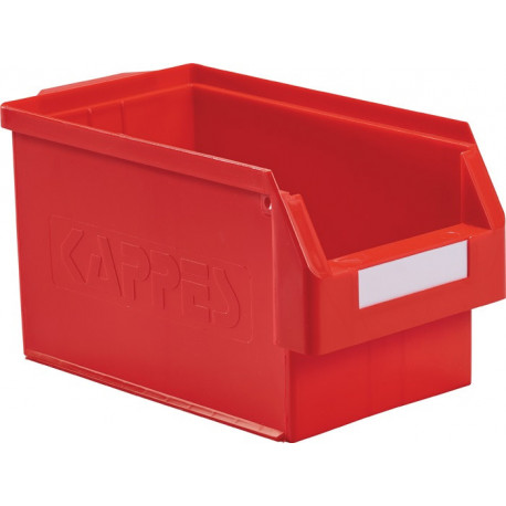 Boîte de rangement à ouverture frontale L350xl200xH200 mm PE rouge KAPPES
