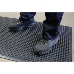 Revêtement de sol du poste de travail tapis fini L900xl600xép.15 mm noir polyuréthane COBA