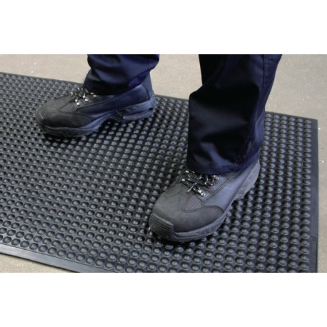 Revêtement de sol du poste de travail tapis fini L1200xl.900xép.15 mm noir polyu