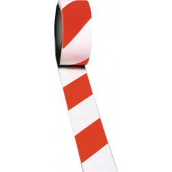 Ruban de marquage de sol Easy Tape PVC rouge/blanc longueur 33 m largeur 50 mm r