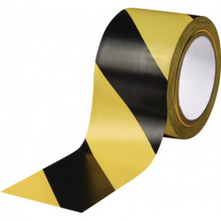 Ruban de marquage de sol Easy Tape PVC noir/jaune longueur 33 m largeur 75 mm ro