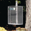 Corbeille à déchets H400xl430xP210 mm 27 l grillage métallique galvanisé avec fond percé