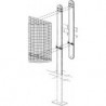 Montant métallique H. 1400 mm pour encastrer dans le béton avec verrou et clé adapté à poubelle 27 l