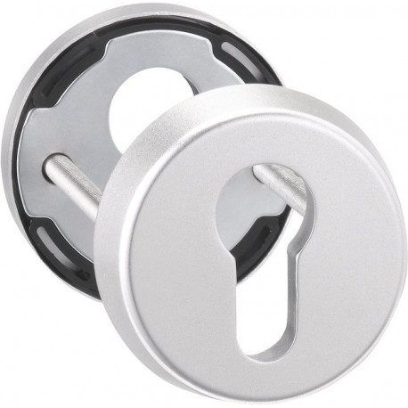 Paire rosace porte 6533 Alu.F1 rd.o.ZA S.12mm EDI