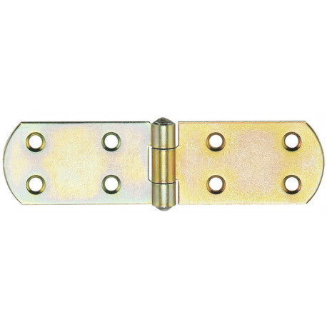 Charnière H.35mm Lar. 120mm Epai.2,0mm acier galvanisé jaune.version Francaise HOHAGE (Par 20)