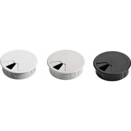 Passe cable pour plateau de table 80mm plastique marron EL.-D.80mm HETTICH