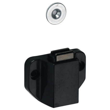 Loquet magnétique D7/GP 9 plastique noir 0,7-1,1kg Hettich (Par 20)