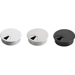 Passe cable pour plateau de table 80mm plastique hêtre EL.-D.80mm HETTICH
