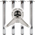 Set de pieds de table chrome poli 60mm H.710mm