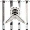 Set de pieds de table chrome poli 60mm H.710mm