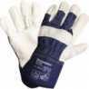Guante de piel de vacuno Gr. 12 Elba azul forrado