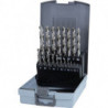 Jeu de Foret hélicoidaux DIN 338 TypN D.1-13x0.5mm HSS 25 unités coffret plastique.RUKO