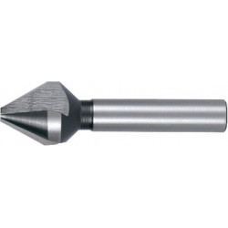 Fraise à chanfreiner et à ébavurer DIN334-C 60degr D.8mm HSS 3 lames RUKO