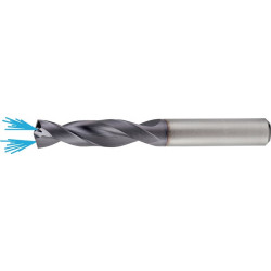 Foret à trous d’huile DIN 6537 type UNI D. nominal 3,3 mm D. de la tige 6 mm VHM TiAlN DIN 6535 HA 4xD L. de la spirale 22 mm PROMAT