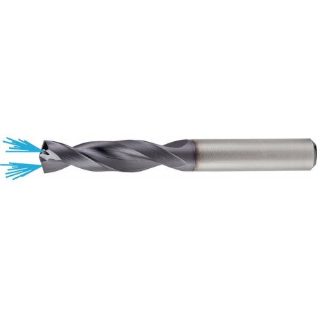Foret à trous d’huile DIN 6537 type UNI D. nominal 3,3 mm D. de la tige 6 mm VHM TiAlN DIN 6535 HA 4xD L. de la spirale 22 mm PROMAT
