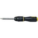 Tournevis Porte-Embouts À Cliquet Dynagrip + 10 embouts - Anti-Corrosion - Cliquet 3 Positions 0-66-358