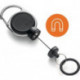 Support clip JoJo pour petites bouteilles de désinfection, longueur de sangle 600 mm, noir DURABLE (Par 5)