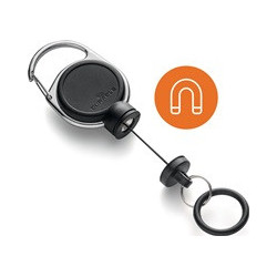 Support clip JoJo pour petites bouteilles de désinfection, longueur de sangle 600 mm, noir DURABLE (Par 5)