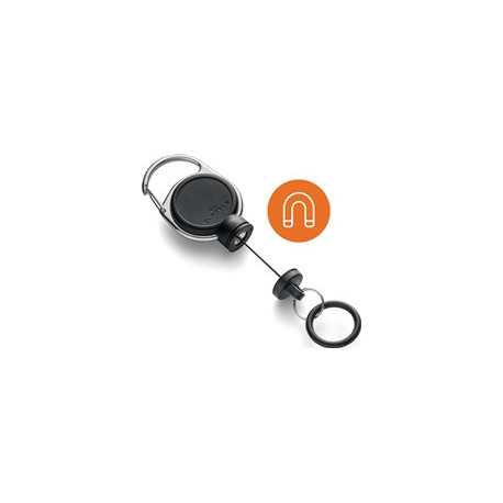 Support clip JoJo pour petites bouteilles de désinfection, longueur de sangle 600 mm, noir DURABLE (Par 5)