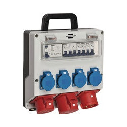 Distributeur mural en plastique CEE-32 A, 5 pôles 1xCEE 16 A, 1xCEE 32A, 4x230V BRENNENSTUHL